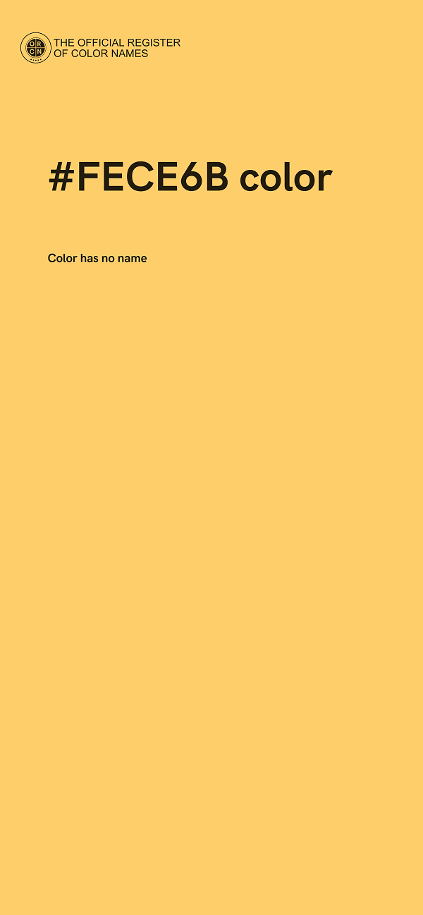 #FECE6B color image