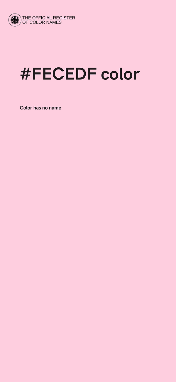 #FECEDF color image