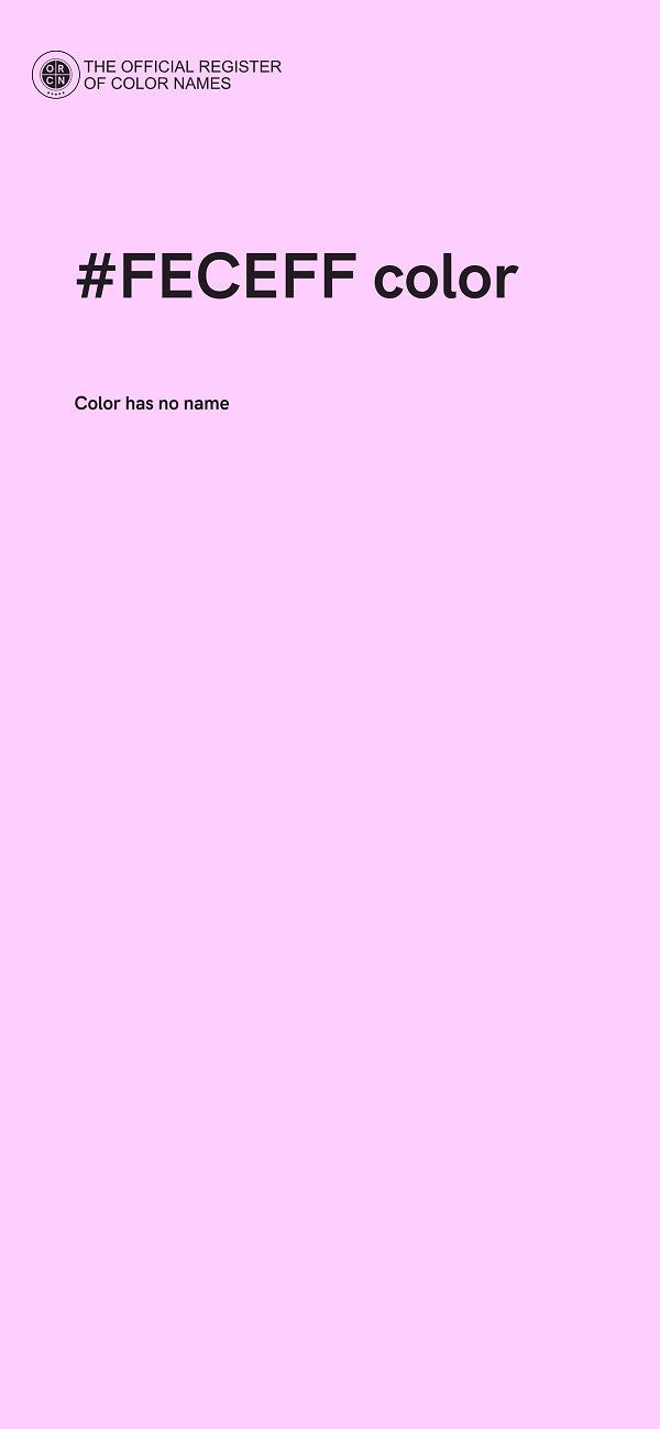#FECEFF color image