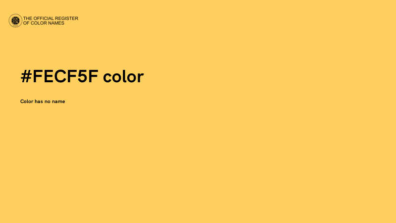 #FECF5F color image