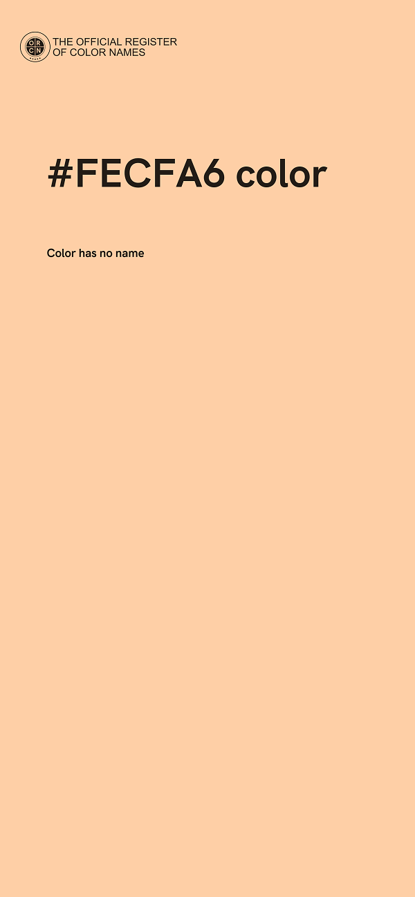 #FECFA6 color image