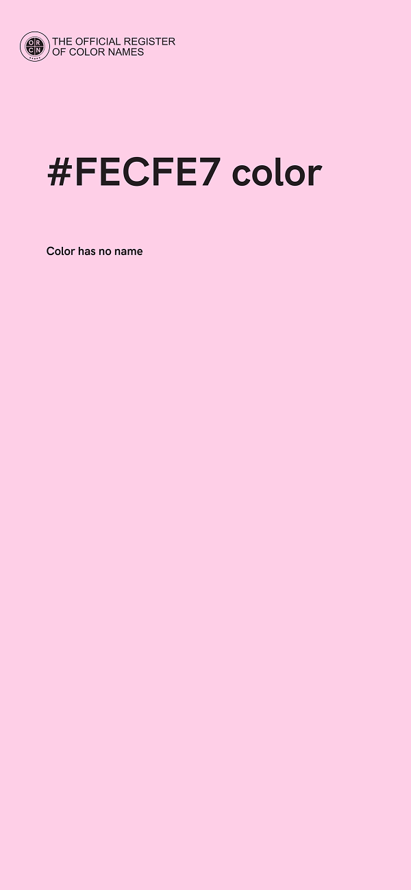 #FECFE7 color image