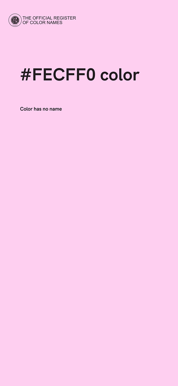 #FECFF0 color image