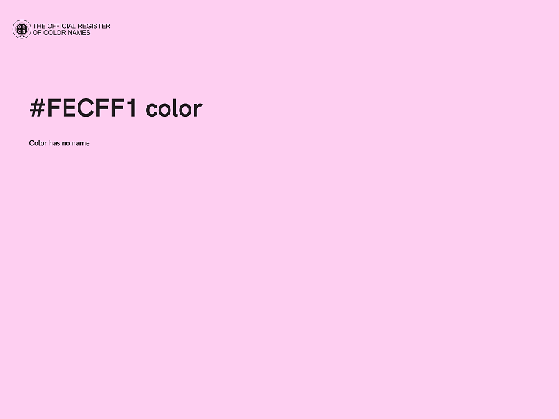 #FECFF1 color image