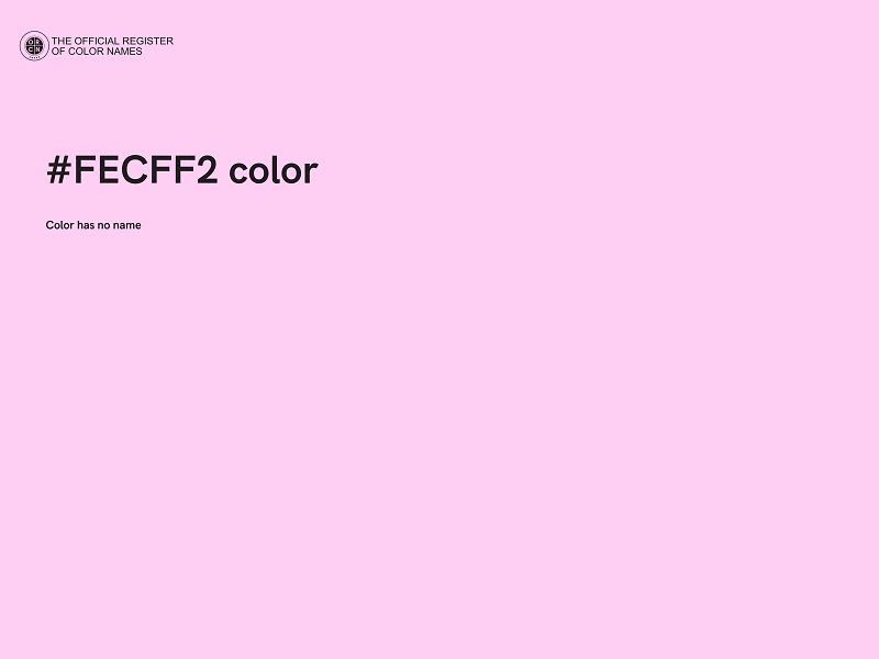 #FECFF2 color image