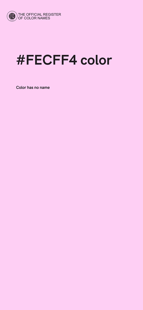 #FECFF4 color image