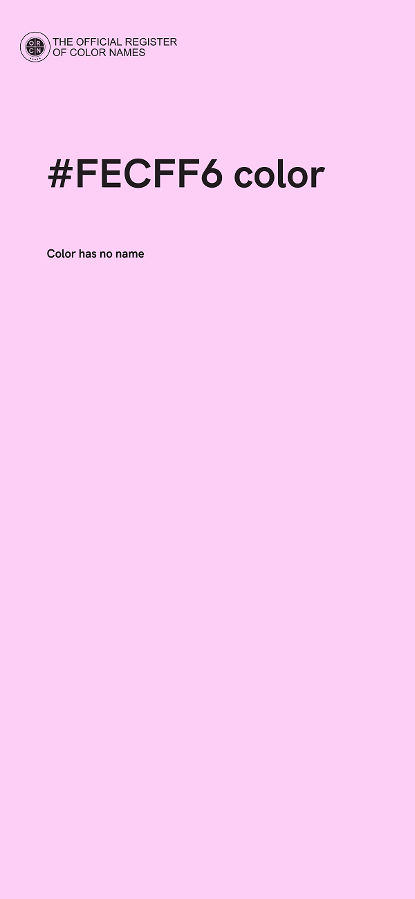 #FECFF6 color image