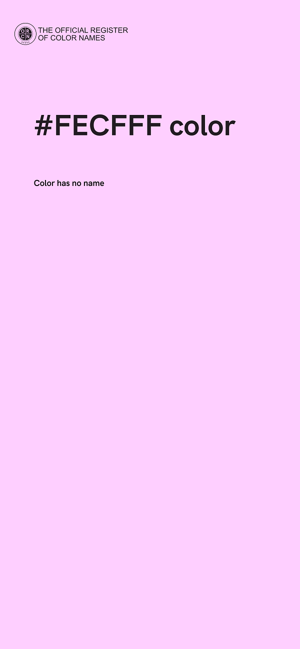 #FECFFF color image