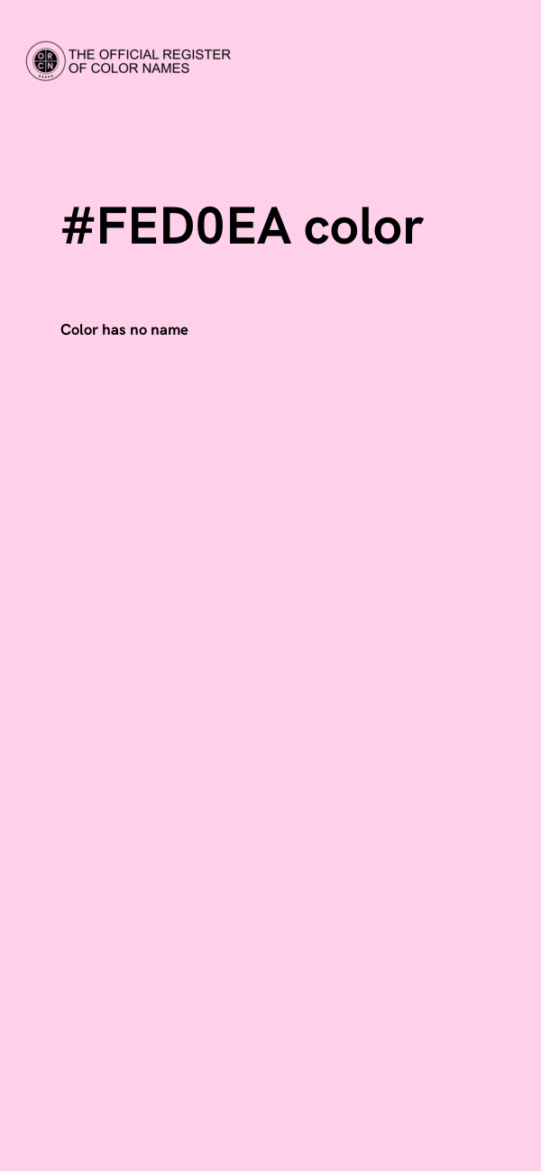 #FED0EA color image