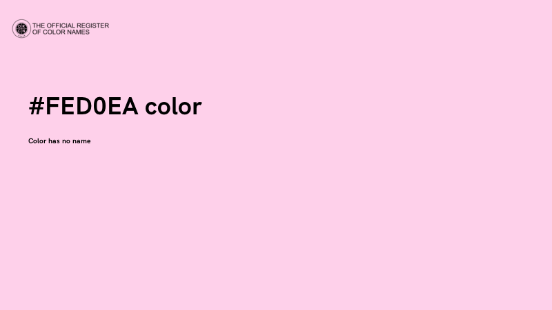 #FED0EA color image