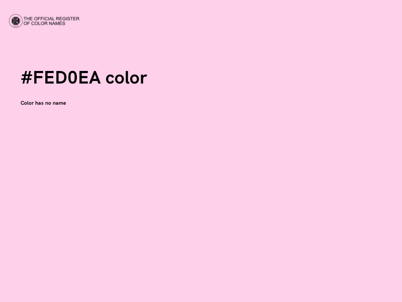 #FED0EA color image
