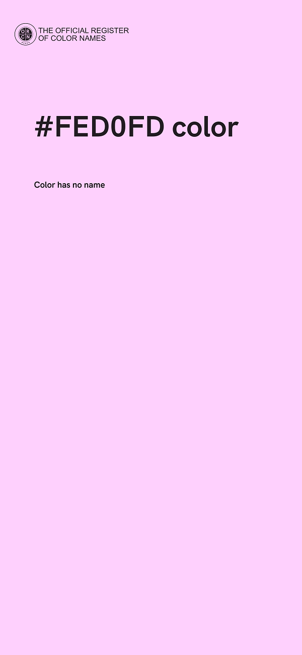 #FED0FD color image