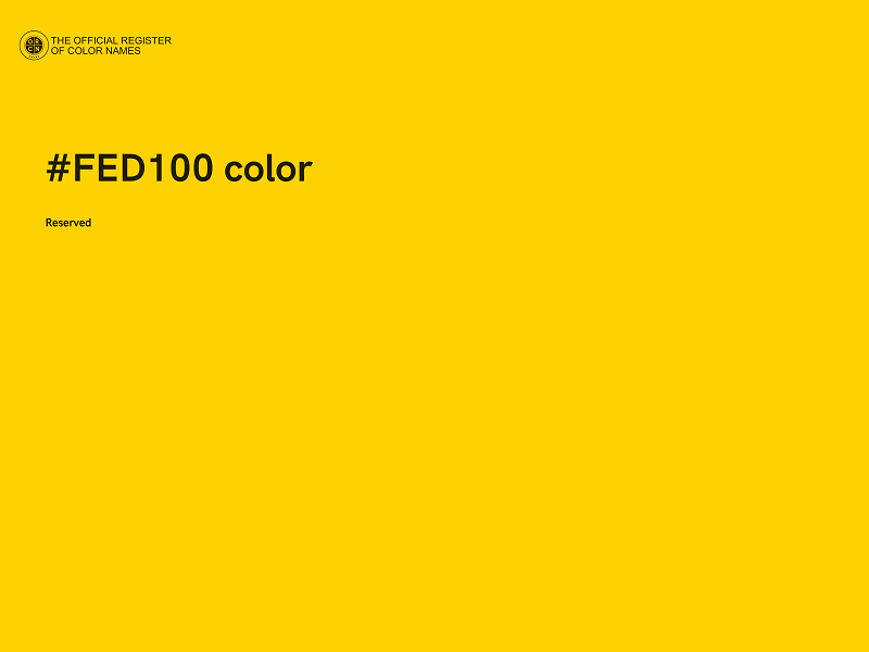 #FED100 color image