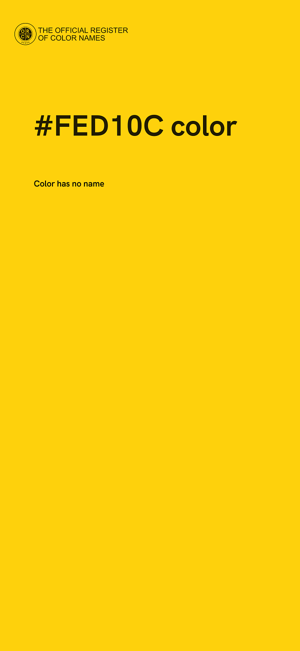 #FED10C color image