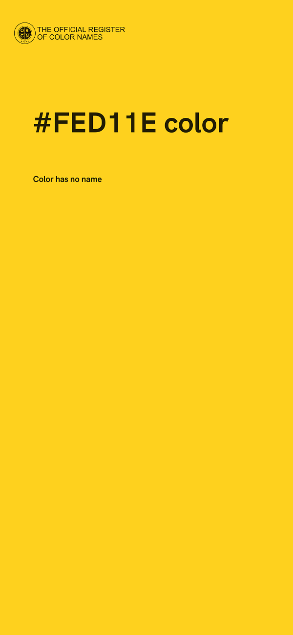 #FED11E color image