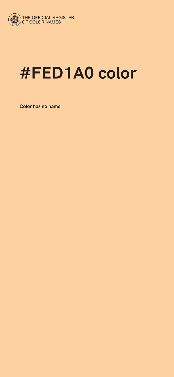 #FED1A0 color image