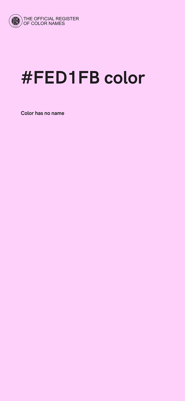 #FED1FB color image