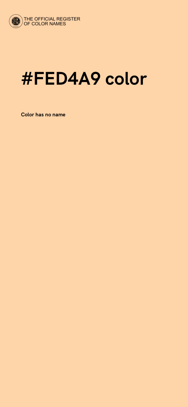 #FED4A9 color image