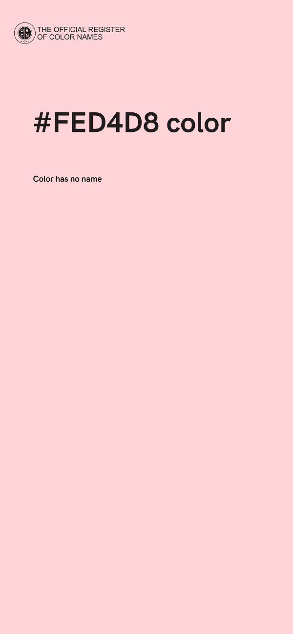 #FED4D8 color image