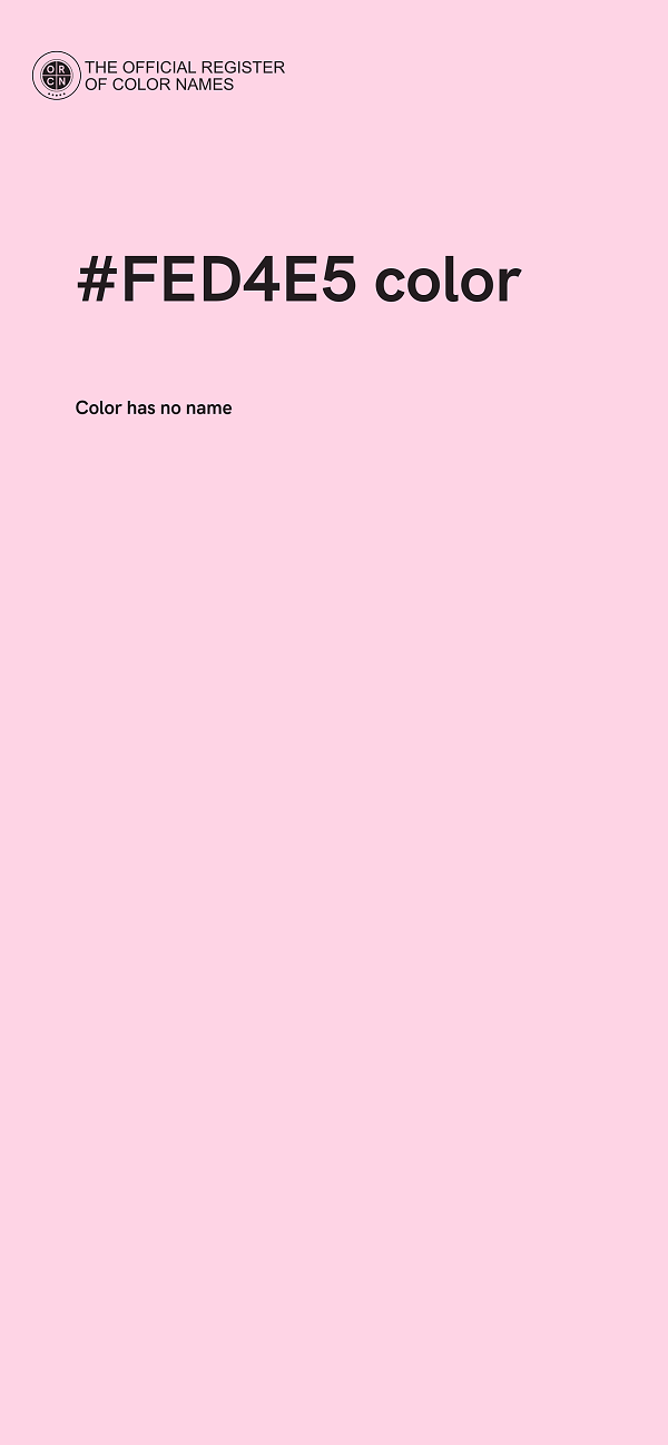 #FED4E5 color image
