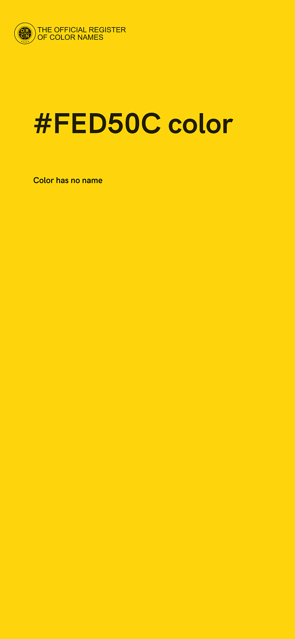 #FED50C color image