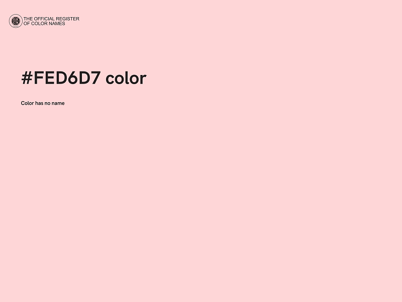 #FED6D7 color image
