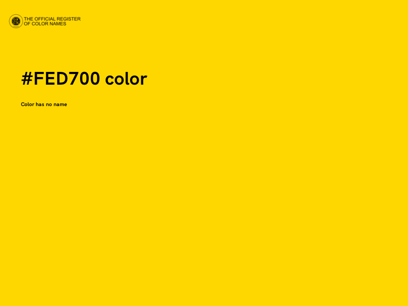 #FED700 color image
