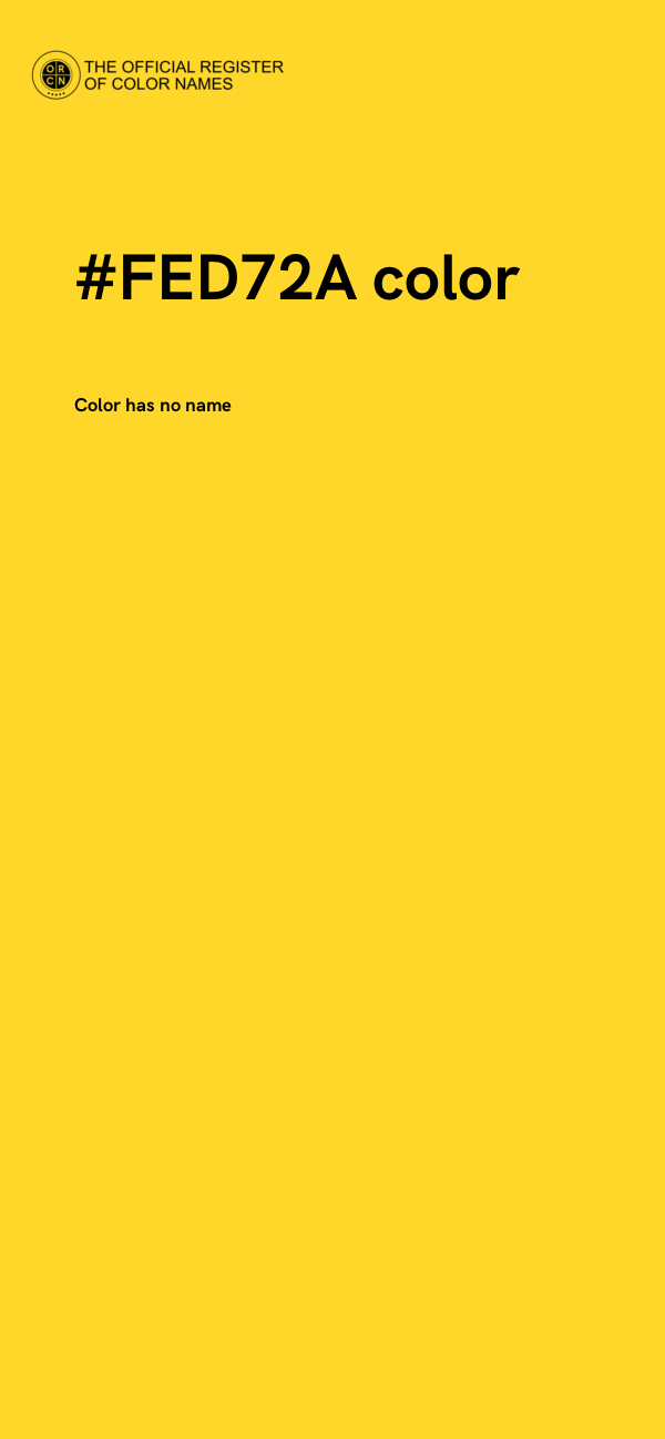 #FED72A color image
