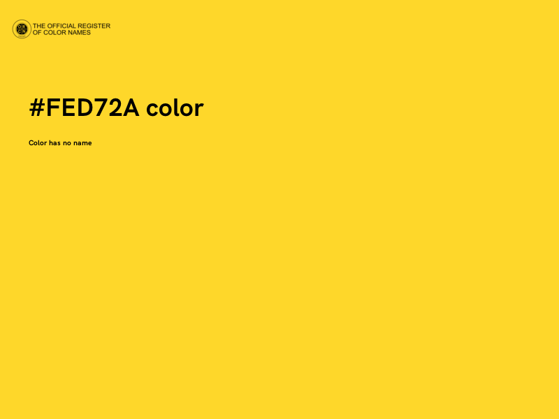 #FED72A color image