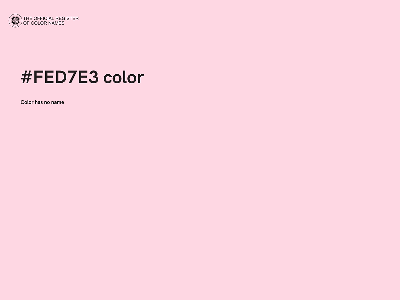 #FED7E3 color image