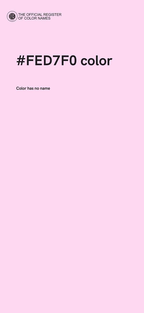 #FED7F0 color image