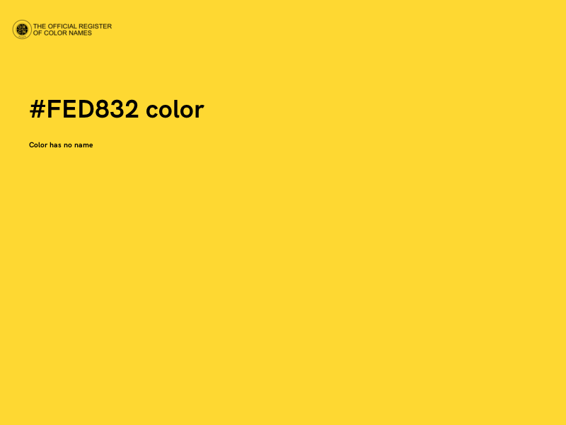 #FED832 color image