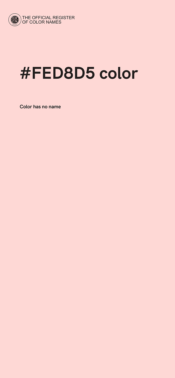 #FED8D5 color image