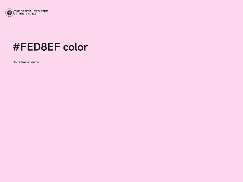 #FED8EF color image