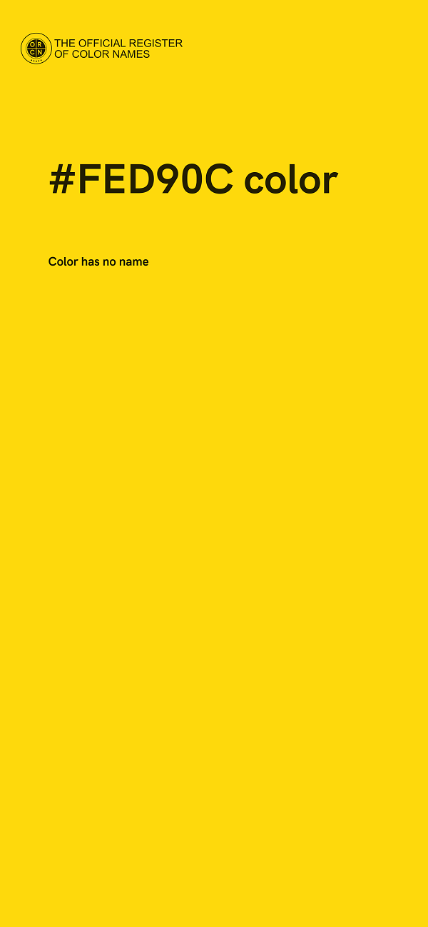 #FED90C color image