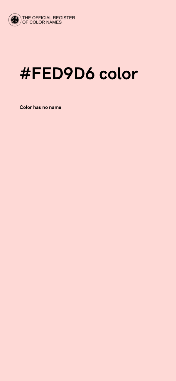 #FED9D6 color image
