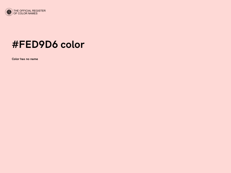 #FED9D6 color image