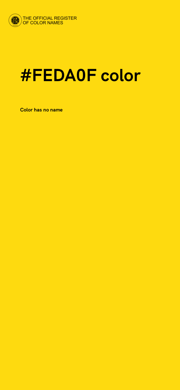 #FEDA0F color image