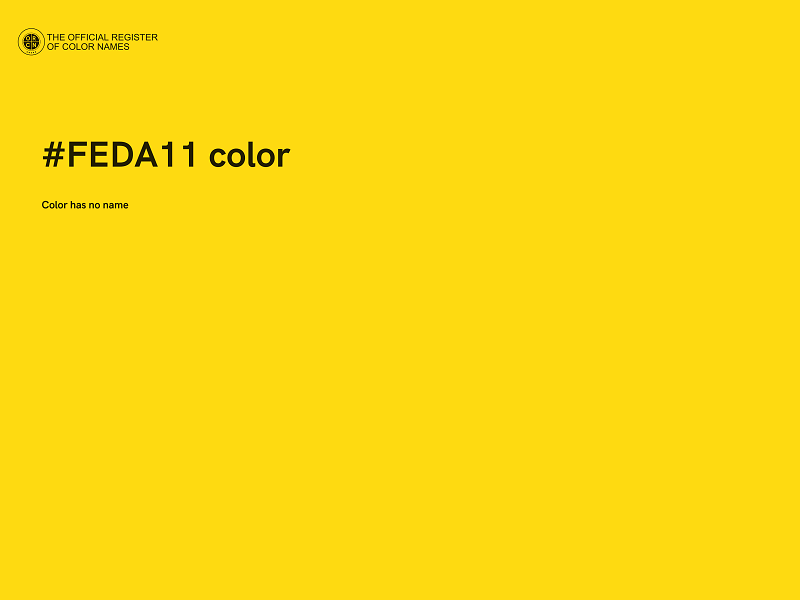 #FEDA11 color image