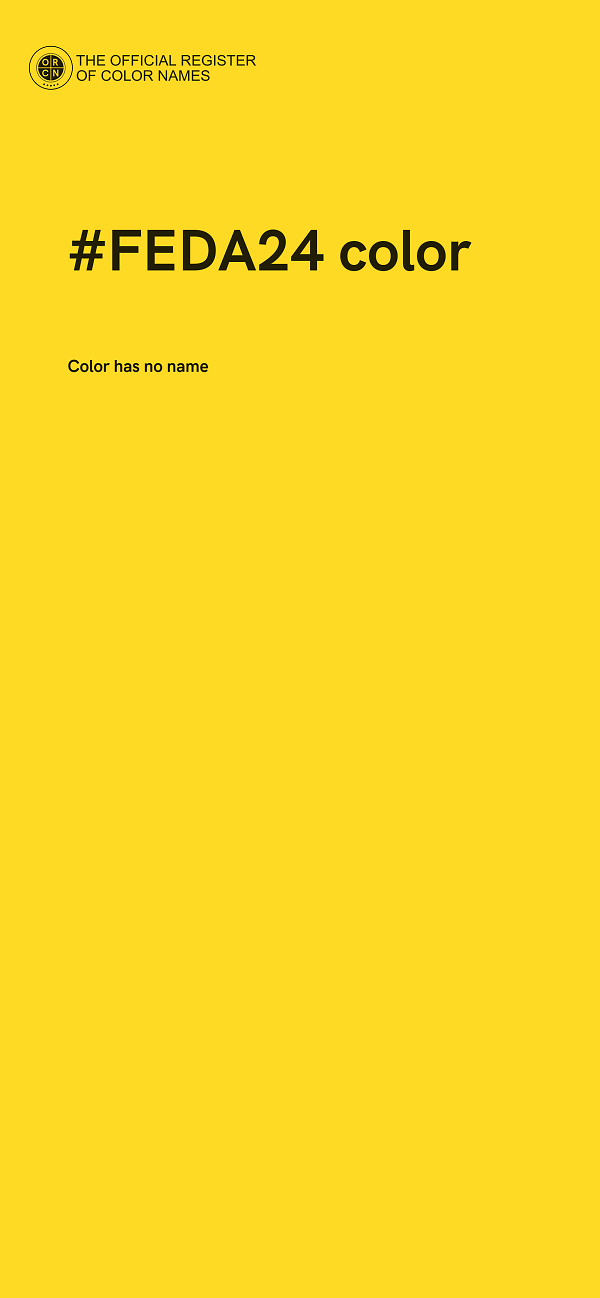 #FEDA24 color image
