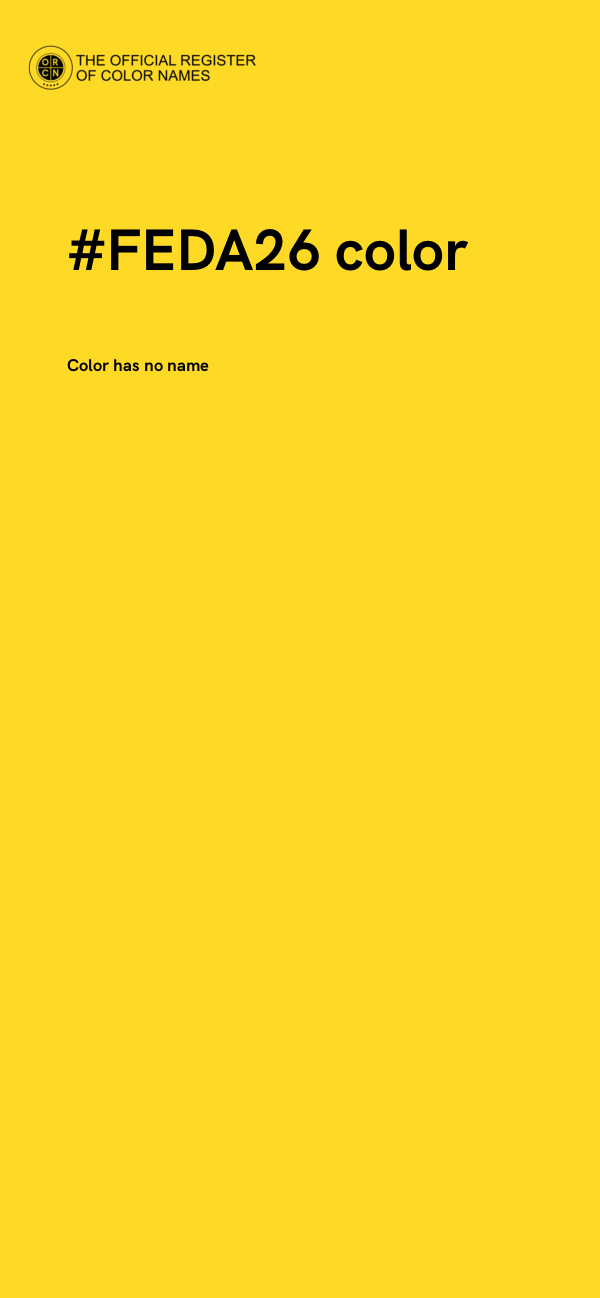 #FEDA26 color image
