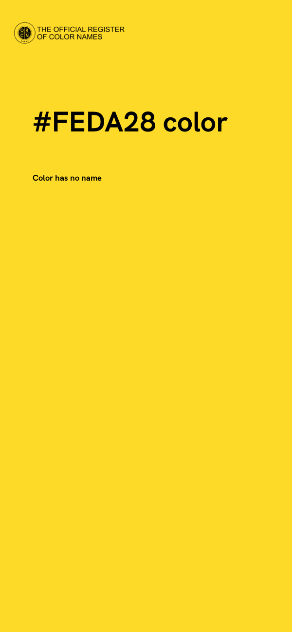 #FEDA28 color image
