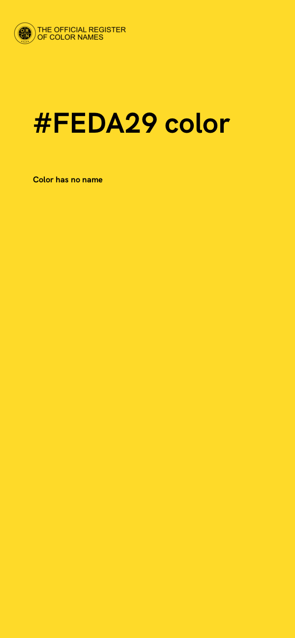 #FEDA29 color image