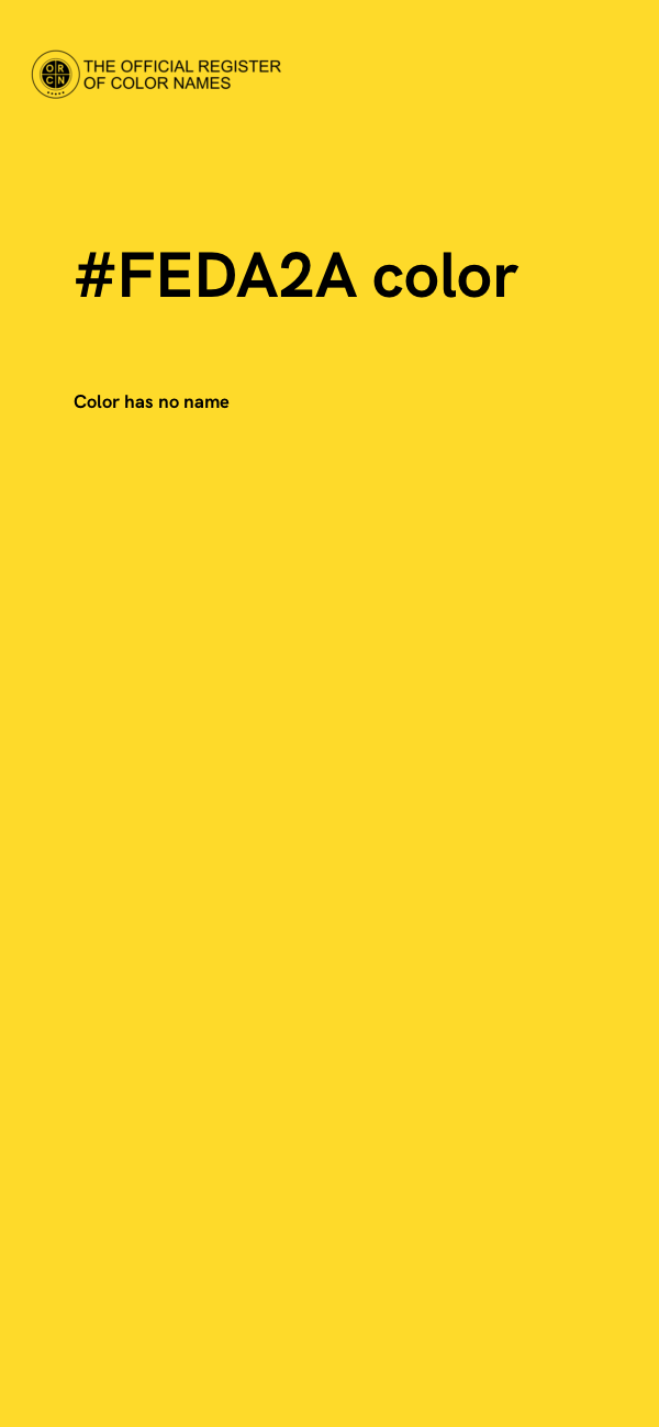 #FEDA2A color image