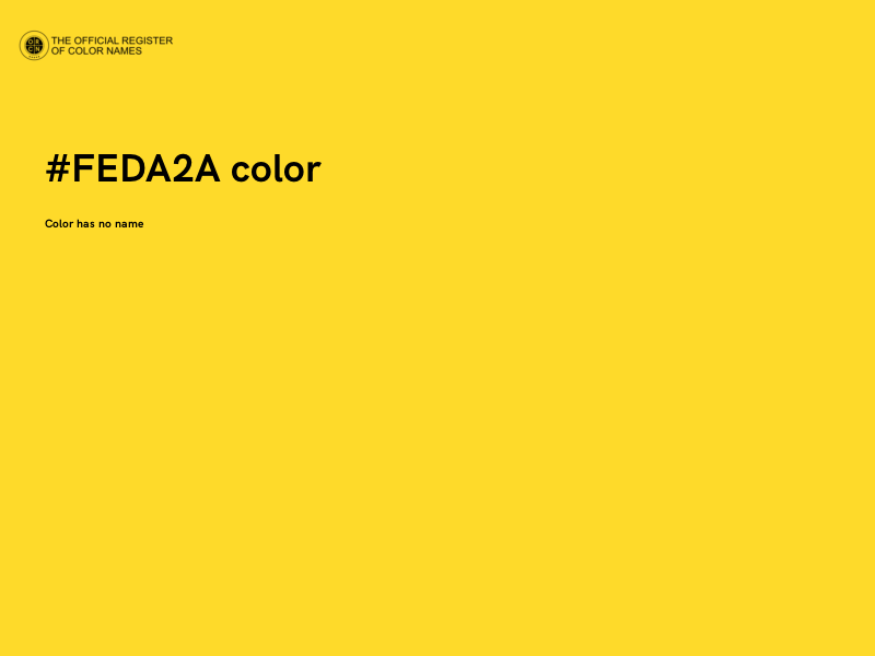 #FEDA2A color image