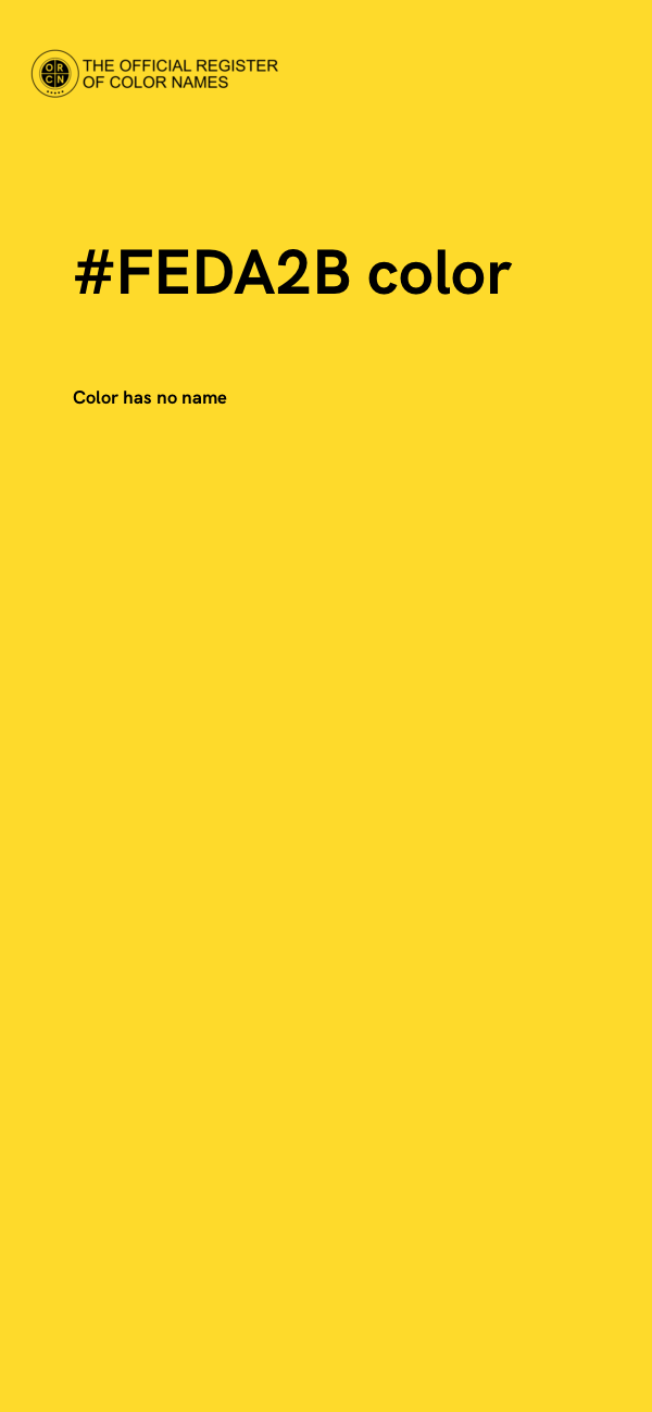 #FEDA2B color image