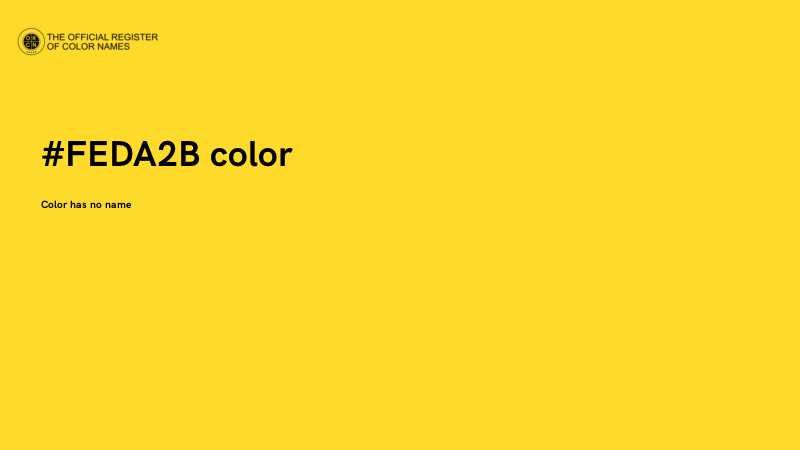 #FEDA2B color image