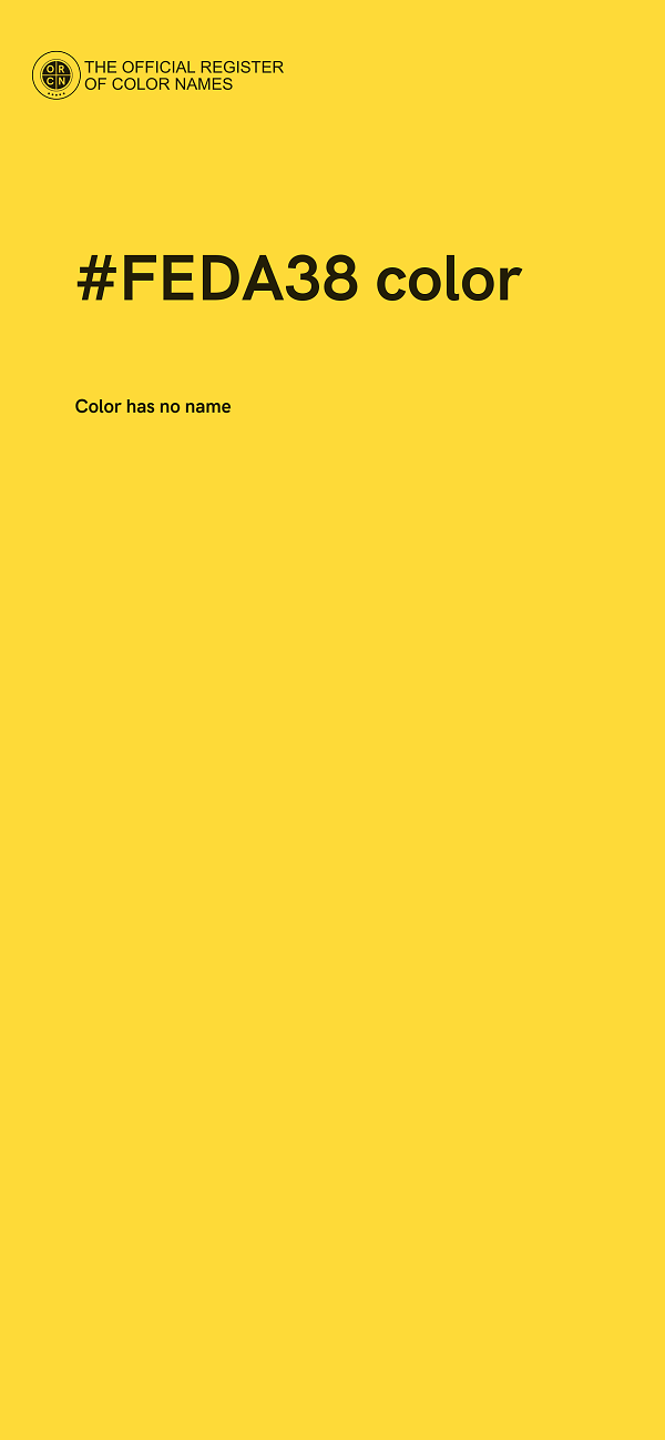 #FEDA38 color image