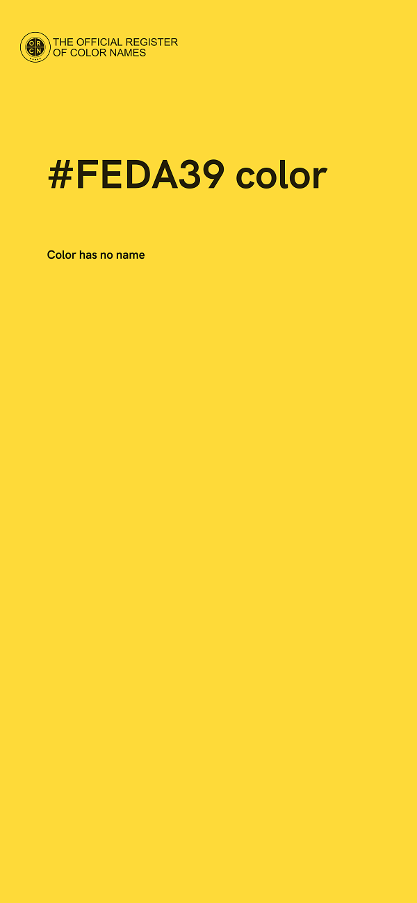 #FEDA39 color image