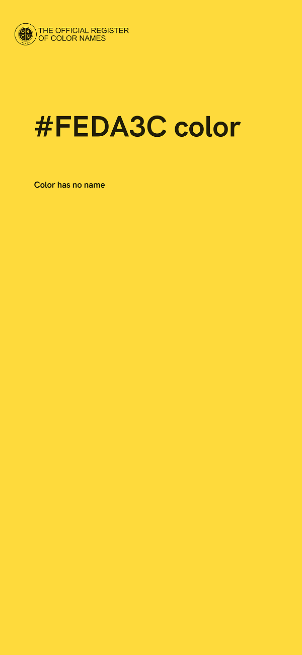 #FEDA3C color image